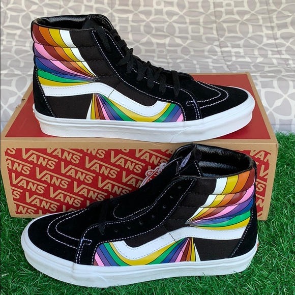 VANS SK8-Hi REISSUE REFRACT TRUE WHITE/MULTI MEN’s - Picture 3 of 16